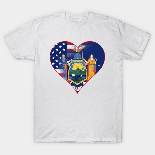 New York and American Flag Fusion Design by Gsallicat